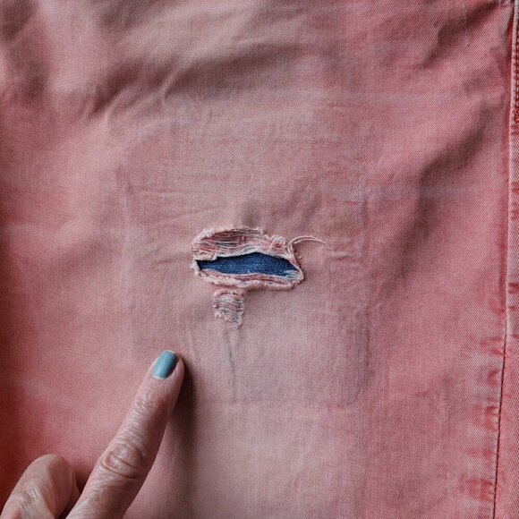 ANTONY MORATO Krop Loose Tapered Leg Pink Peach 100% Cotton Jeans US 32 - Picture 15 of 16